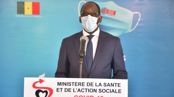 Le Ministre de la Santé et de l'Action sociale, Abdoulaye Diouf Sarr, lors de son point presse du jeudi 4 juin