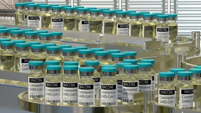 Une chaîne de production des vaccins anti-Covid-19 (photo d'illustration)