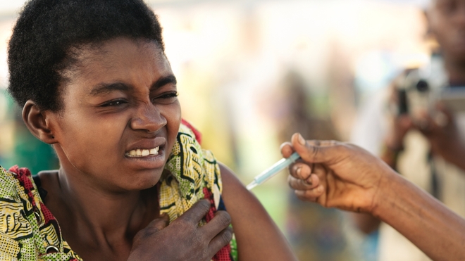 Vaccinations à Lukonga, commune de la ville de Kananga en République démocratique du Congo