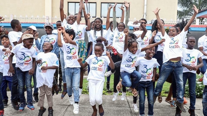 De jeunes écoliers au Congo-Brazzaville
