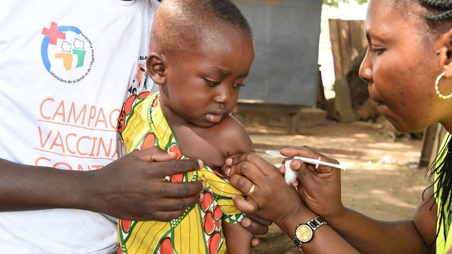 Une campagne de vaccination contre la méningite à Bouaké, dans le centre de la Côte d'Ivoire, en 2021