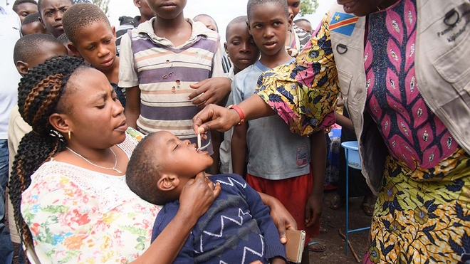 Campagne pour le vaccin oral contre le choléra à Goma, en RDC, avec le soutien de l'OMS et de Gavi