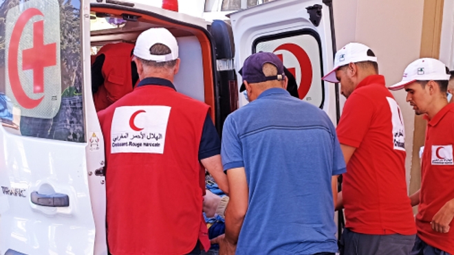 Le Croissant Rouge Marocain poursuit ses opérations d’appui et d’assistance dans les zones touchées
