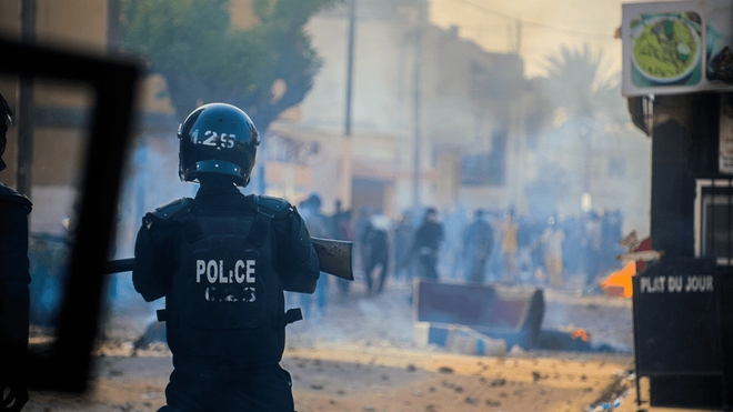 À Dakar, le 9 février dernier, une manifestation violente contre le report de l'élection présidentielle
